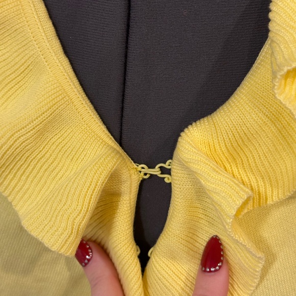 Yellow Ruffled Cardigan - Picture 5 of 6